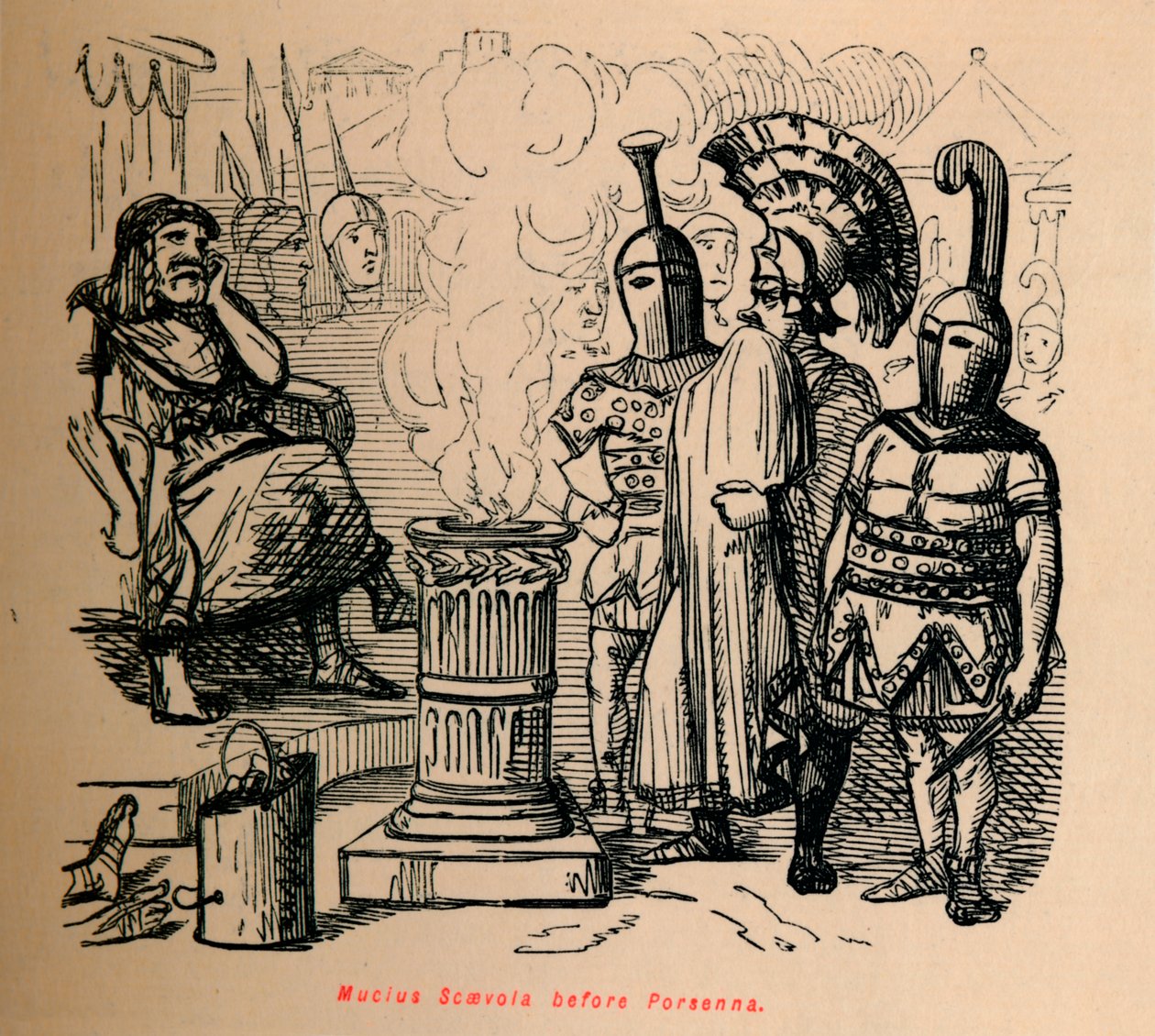 Mucius Scaevola devant Porsenna, 1852 - John Leech