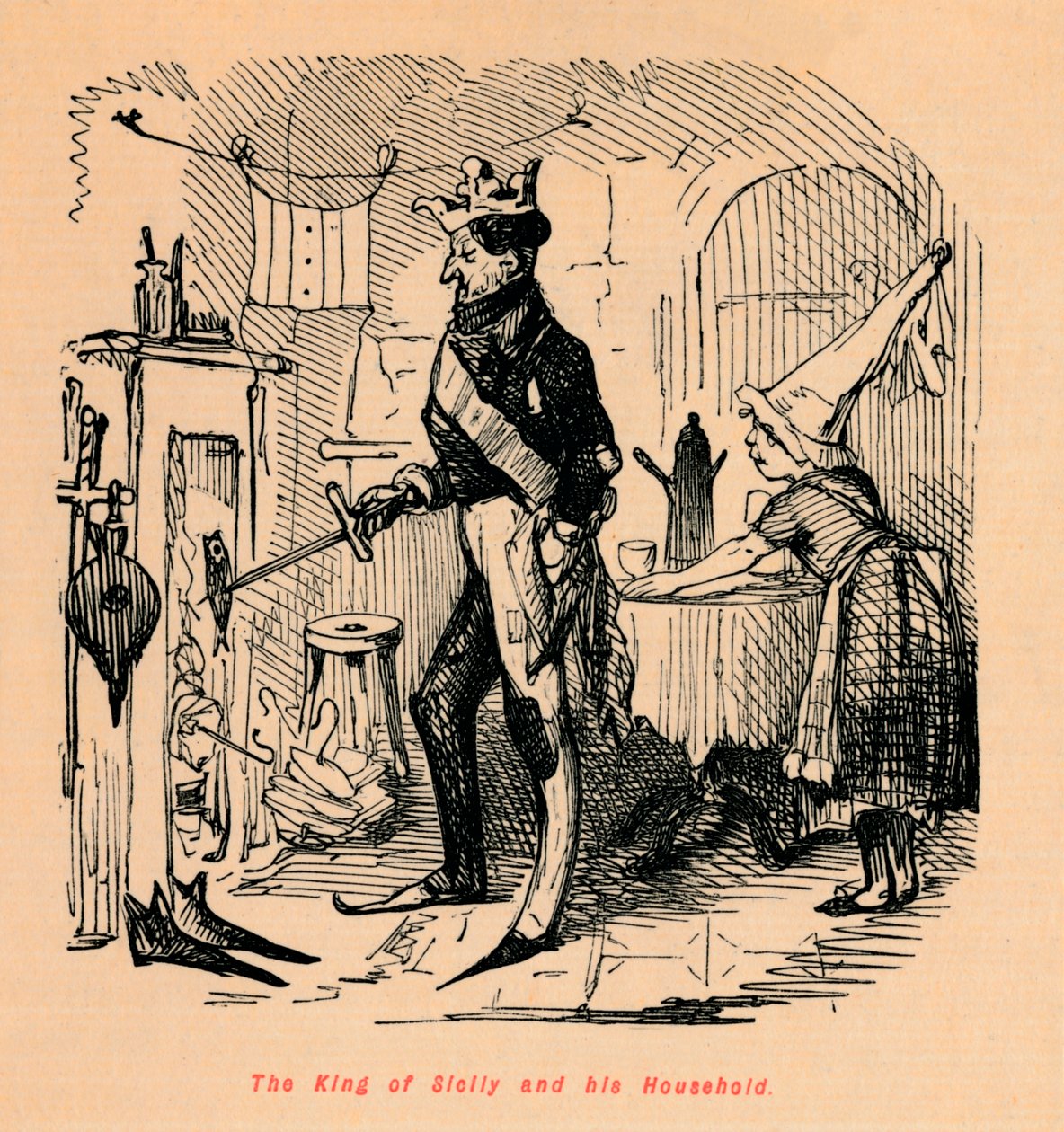 Le roi de Sicile et sa maison - John Leech