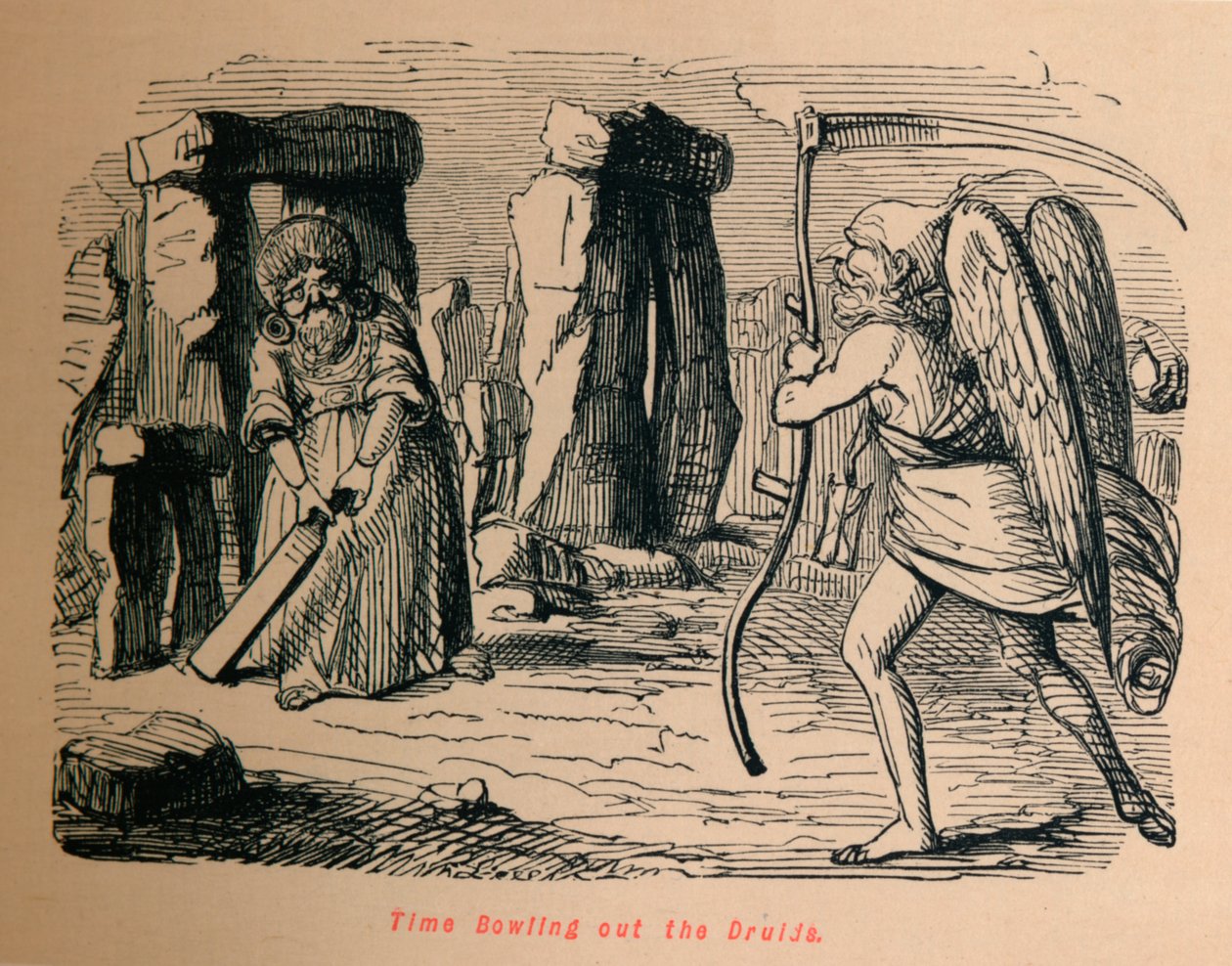 Le Temps éliminant les druides, c1860 - John Leech