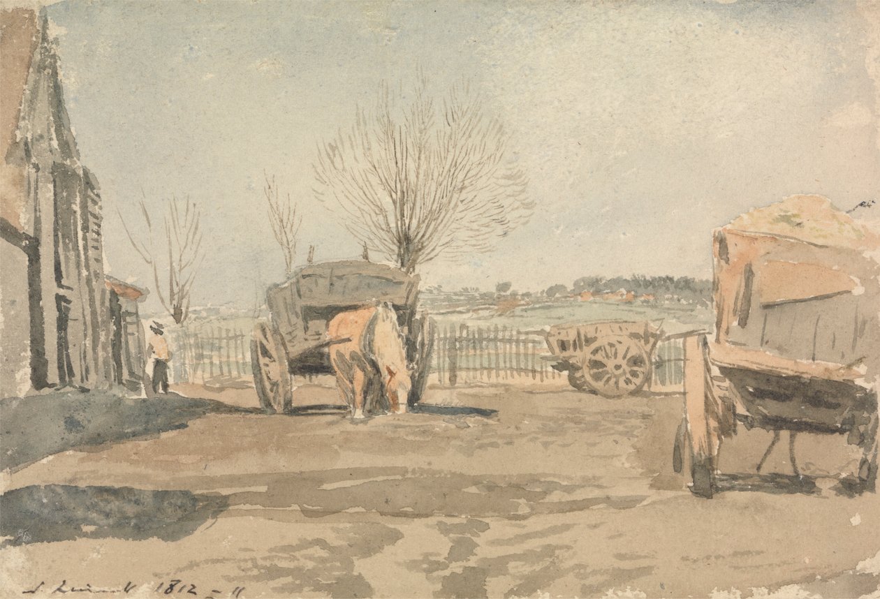 La cour de ferme - John Linnell