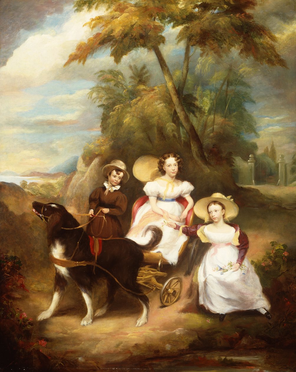 Portrait de groupe de trois enfants - John Livingstone