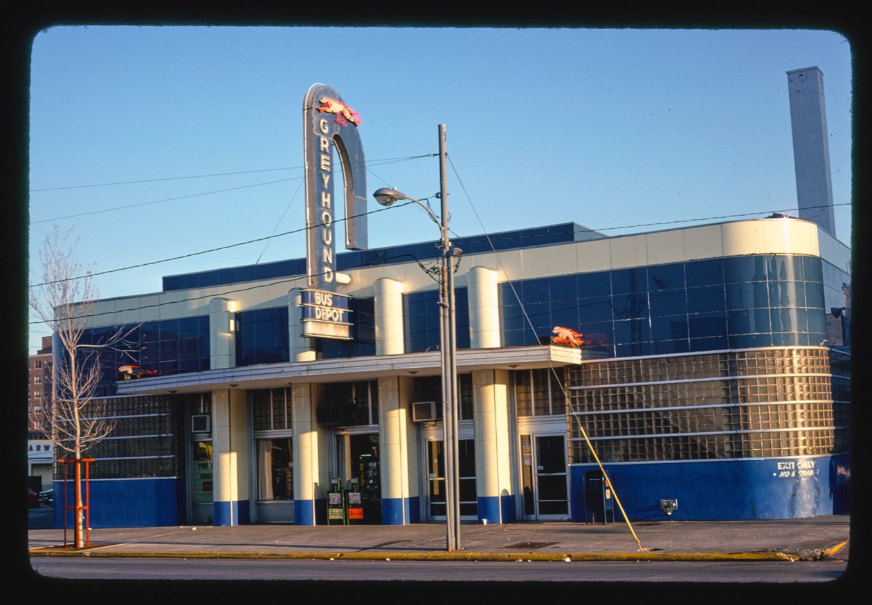 Dépôt de bus Greyhound, Columbia, Caroline du Sud, États-Unis - John Margolies