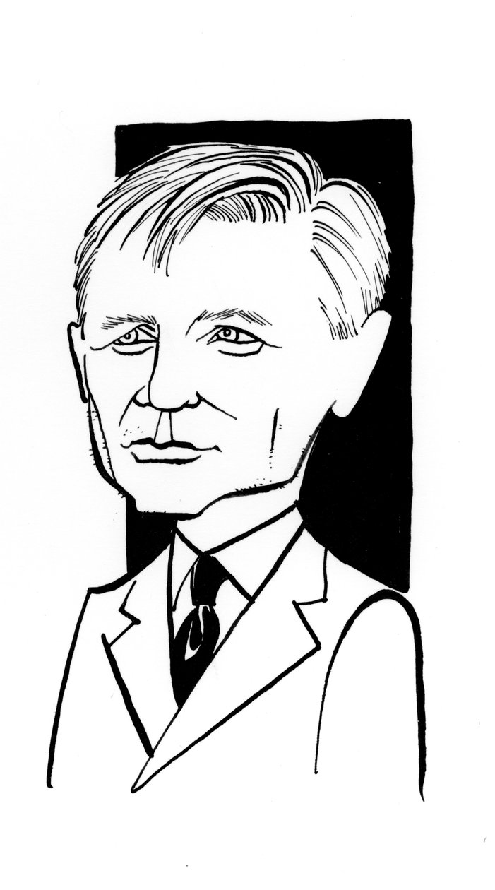 Caricature de Daniel Craig, acteur anglais : b - John Minnion