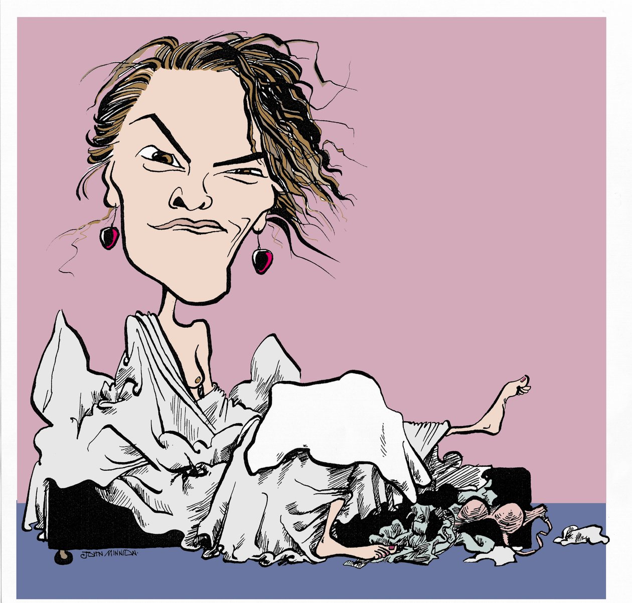 Tracey Emin, caricature - John Minnion