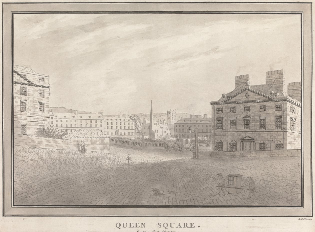 Bath : Queen Square - John Robert Cozens