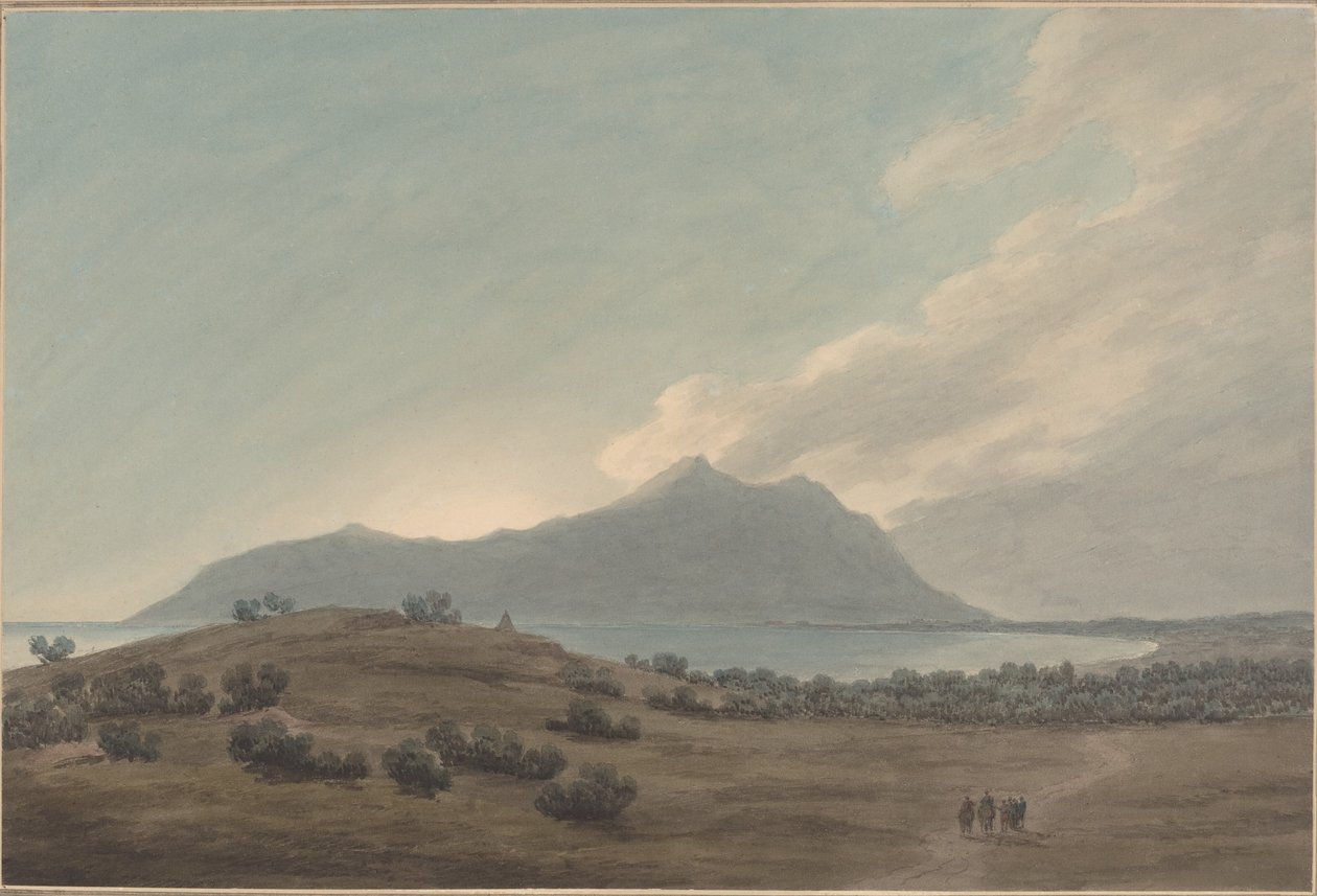 Monte Circeo au coucher du soleil - John Robert Cozens