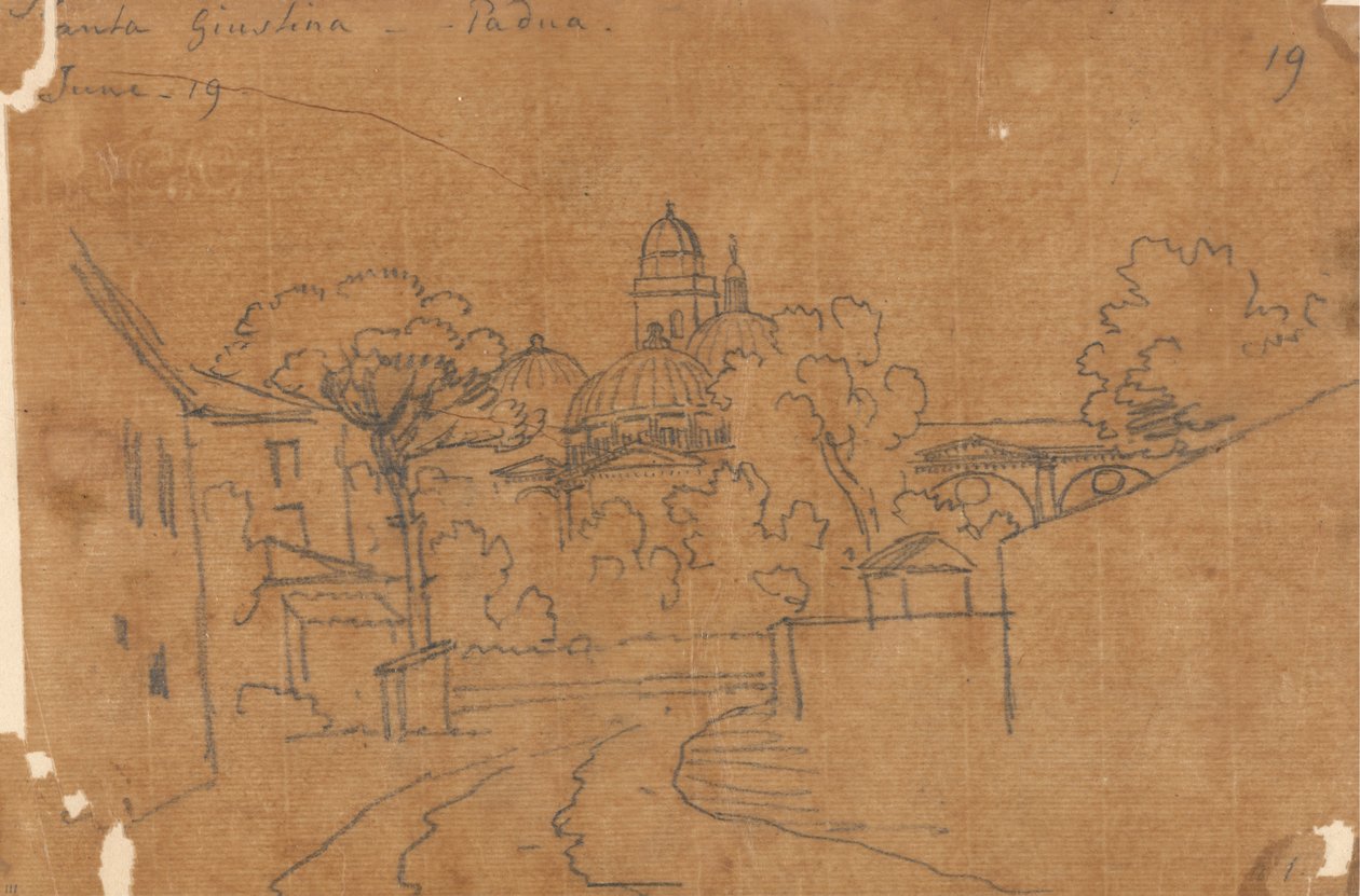 Santa Giustina, Padoue, 19 juin - John Robert Cozens