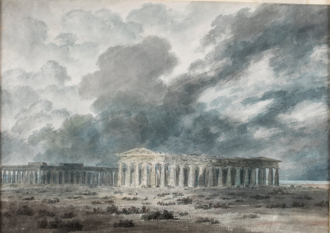 Deux Grands Temples à Paestum - John Robert Cozens