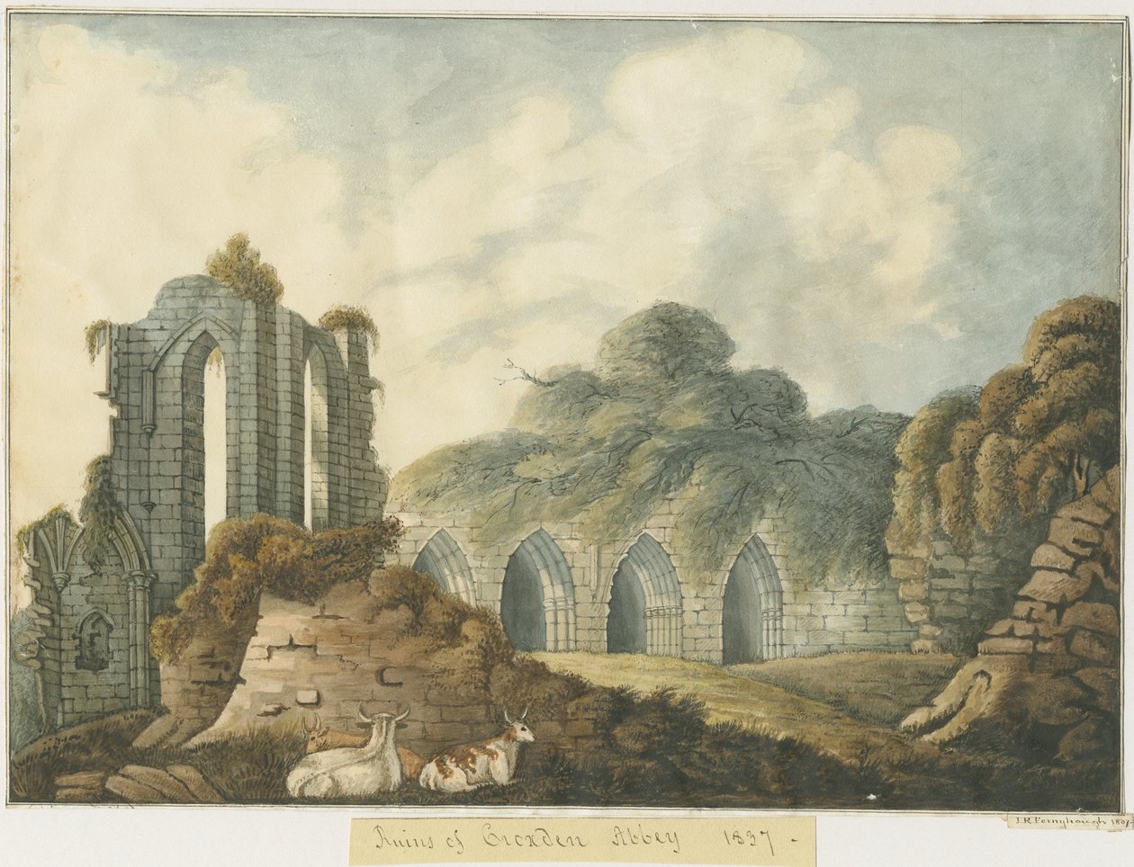 Abbaye de Croxden : peinture à l