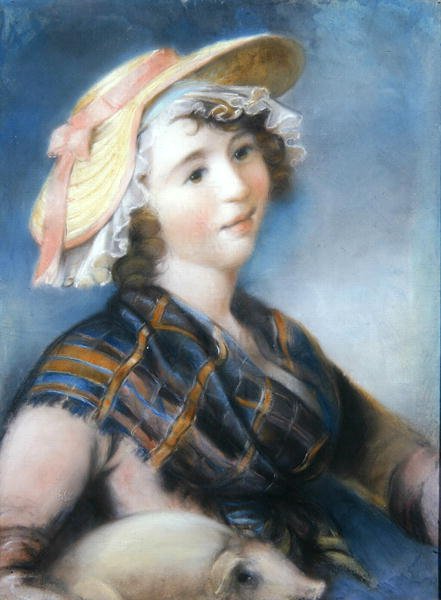 Fille avec cochon - John Russell