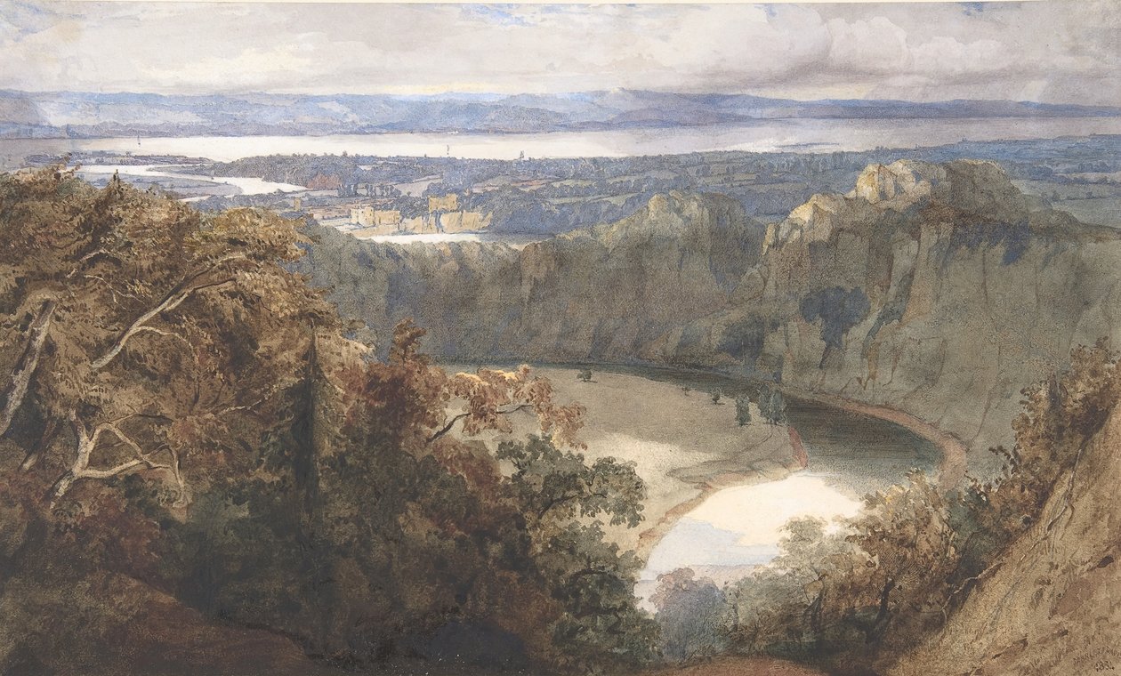 Vue de Chepstow, Pays de Galles - John Scarlett Davis