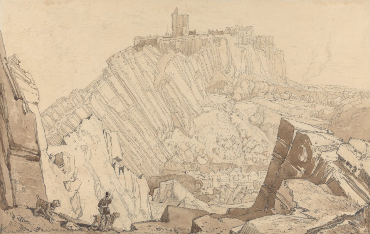 Domfront, vers le sud-est - John Sell Cotman