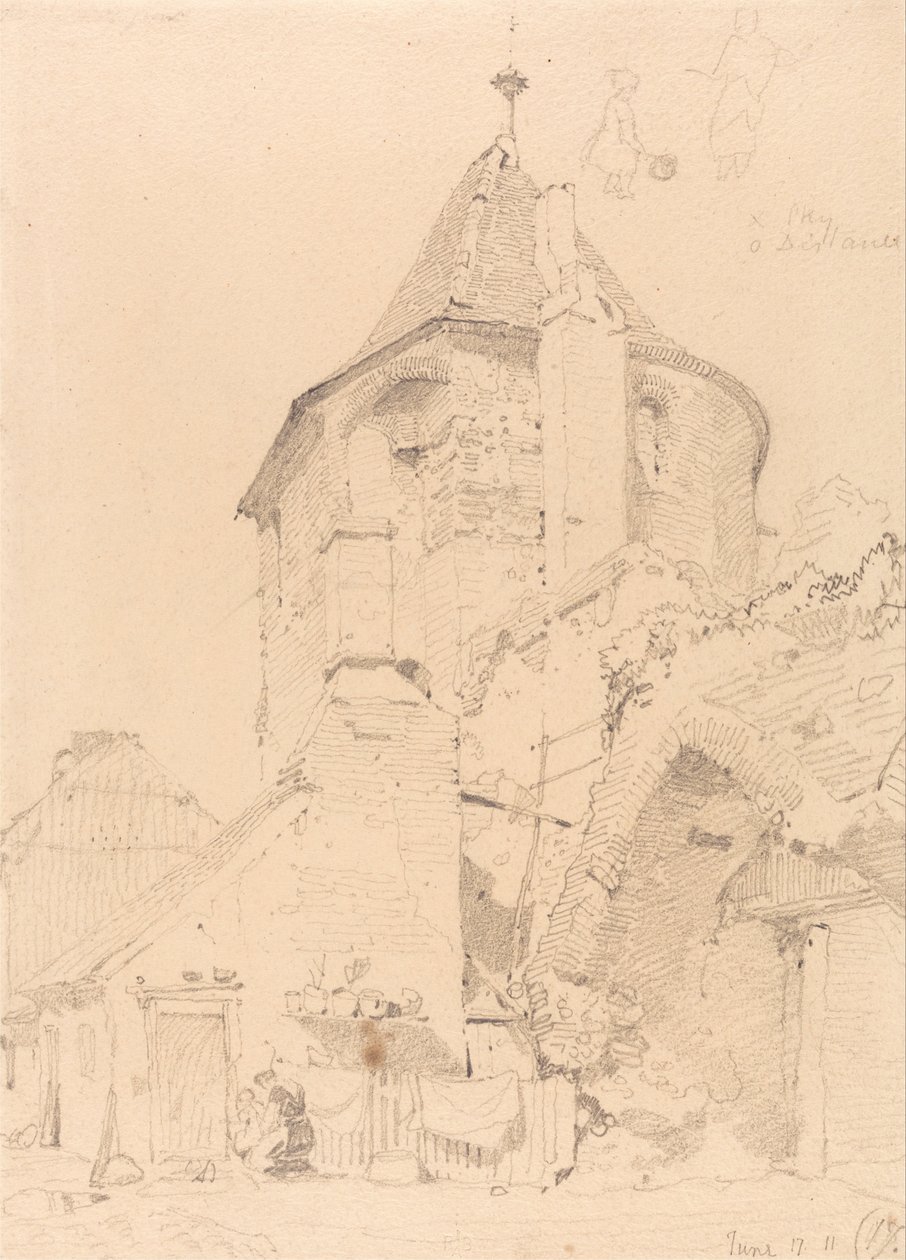 Yarmouth, la tour nord-ouest - John Sell Cotman