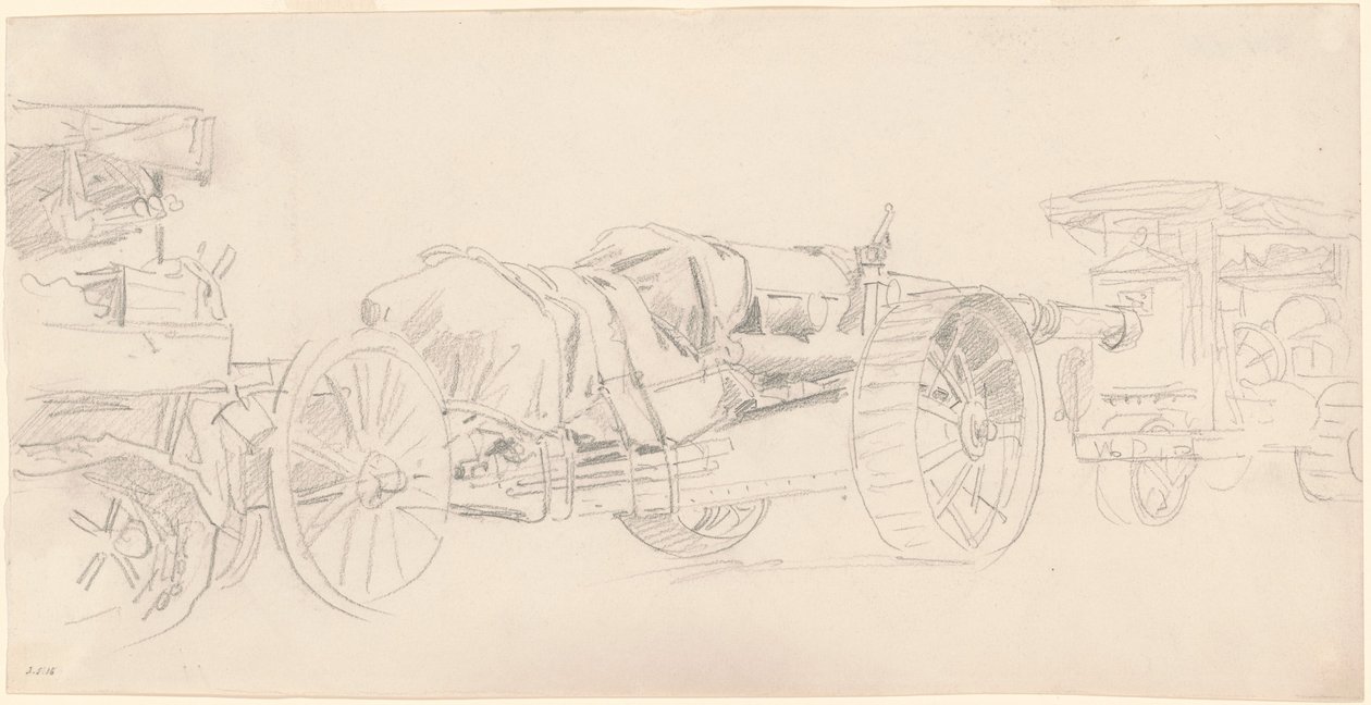 Remorques de canons, France, 1918 - John Singer Sargent