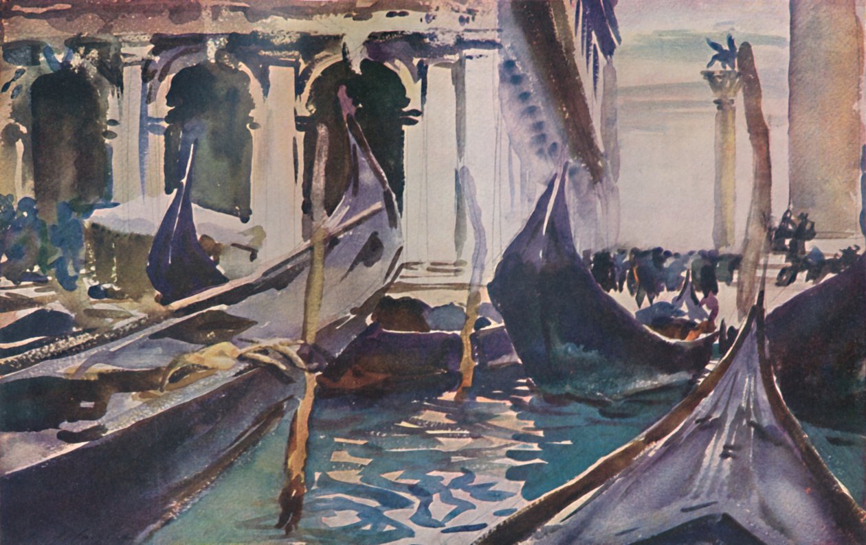 Gondoles près de la Piazzetta, c1904, 1925 - John Singer Sargent