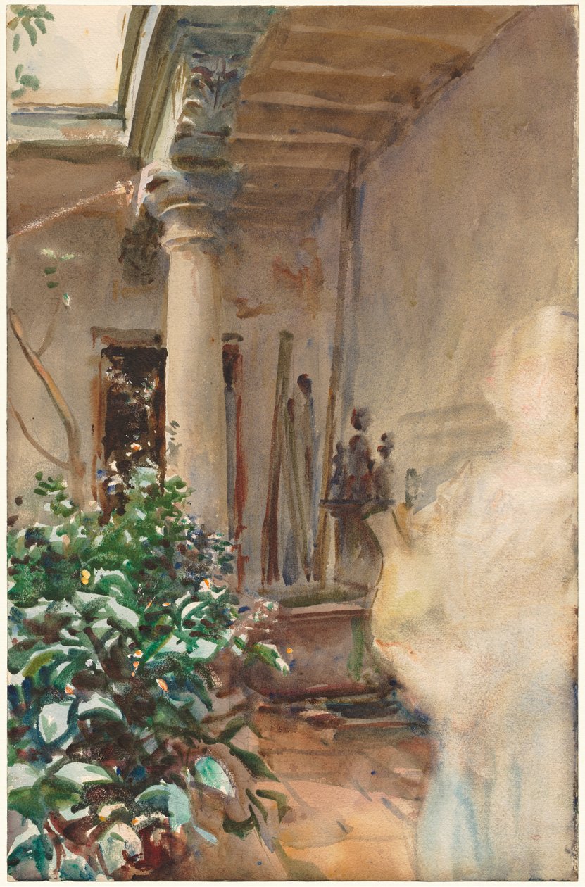 Le patio, 1908 - John Singer Sargent