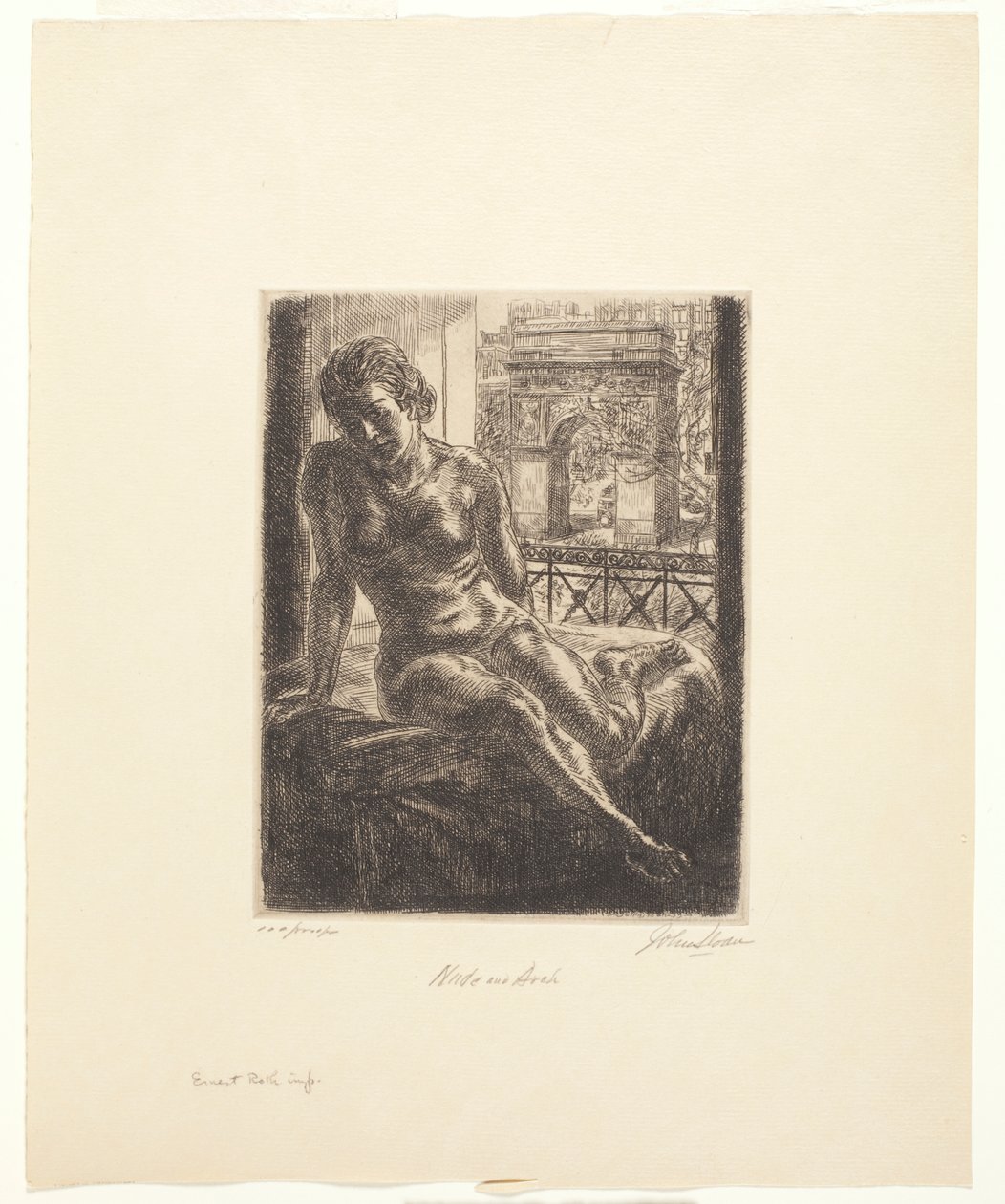 Nu et arche - John French Sloan