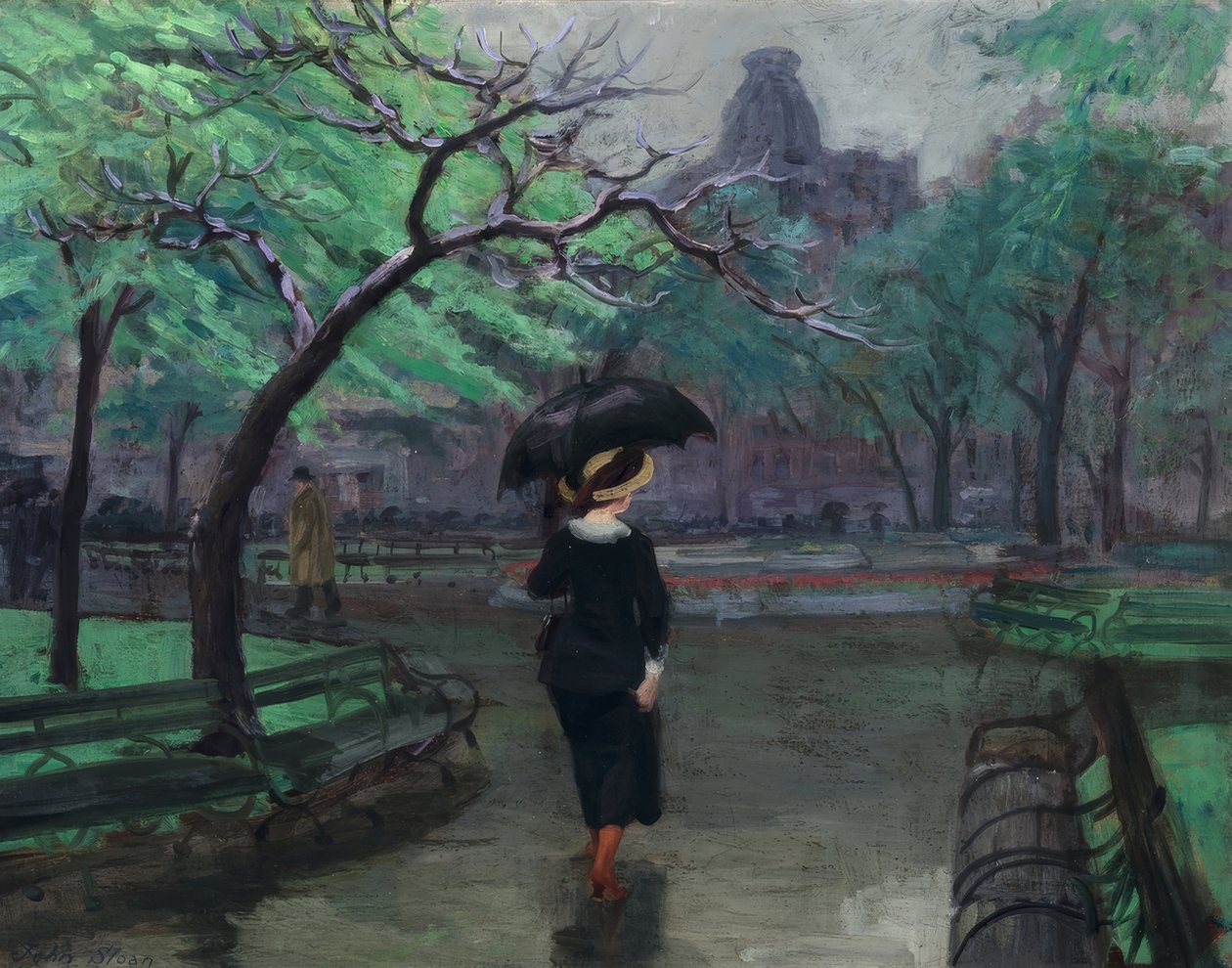 Pluie de printemps - John French Sloan