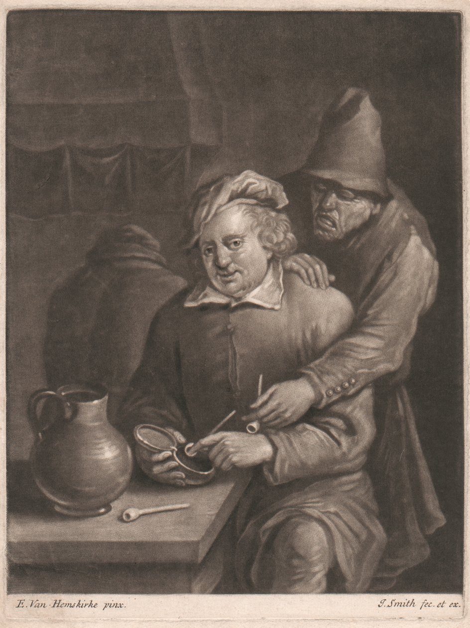 Un fumeur assis à table - John Smith