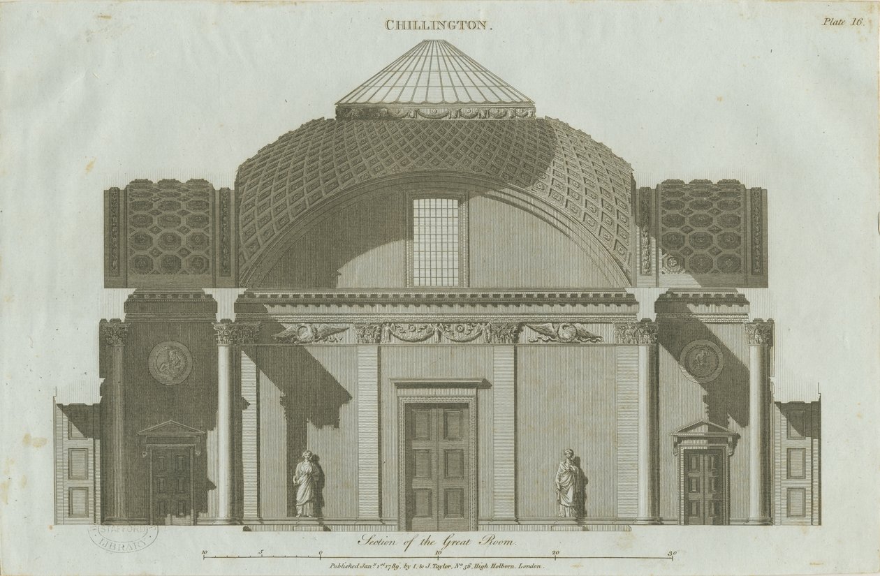 Chillington Hall : gravure - John Soane