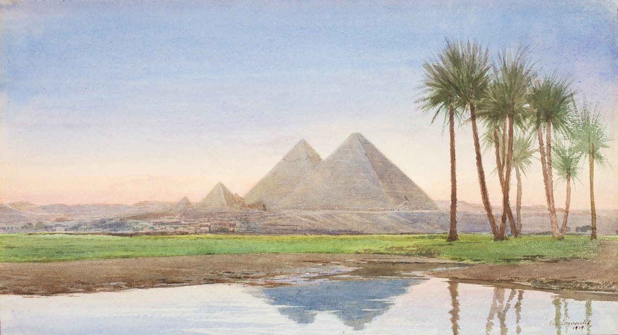 Les Pyramides de Gizah (2ème étude), vers 1907-10 - John Somerscales