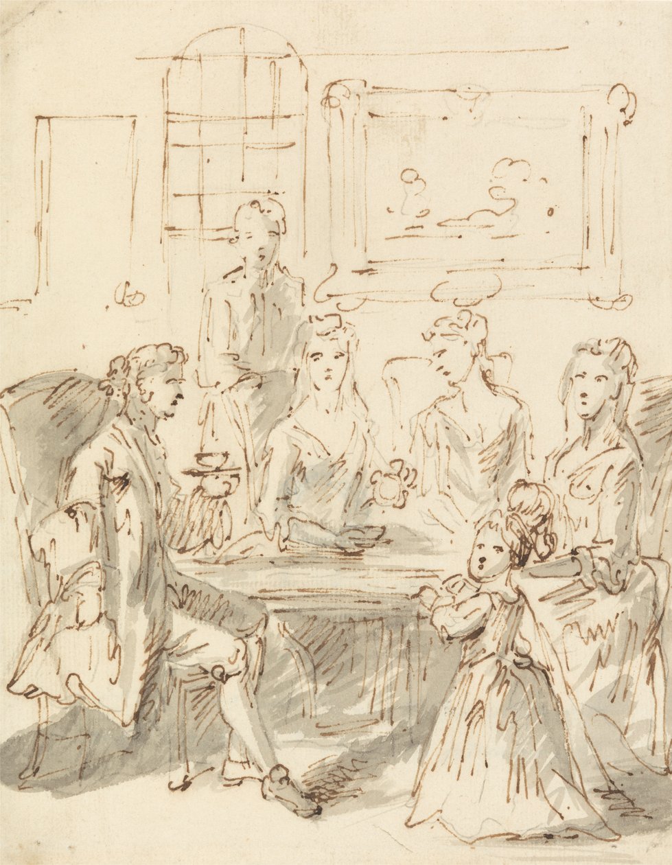 Scène de conversation - John Vanderbank