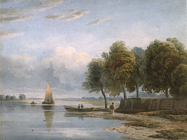 Vue de la Tamise à Millbank - John Varley