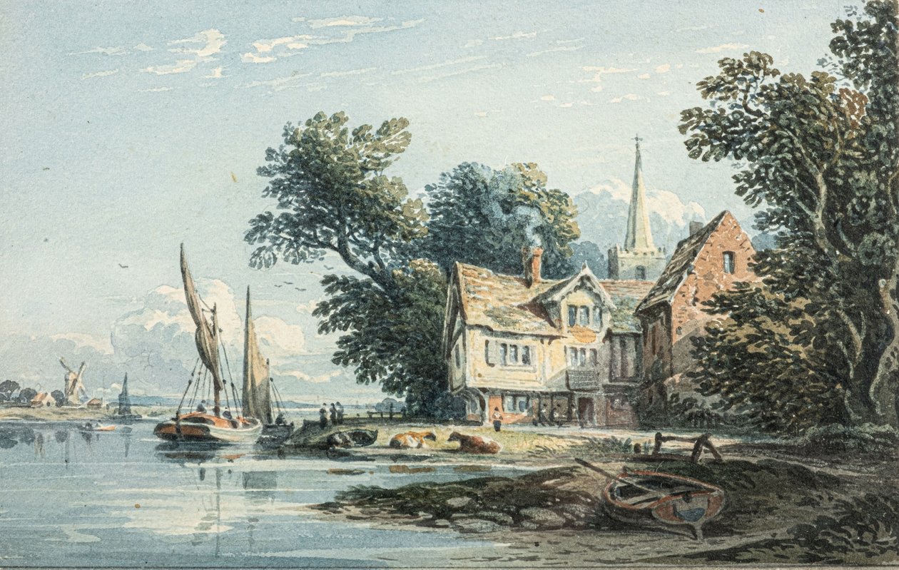 Sur la Tamise près de Chiswick - John Varley