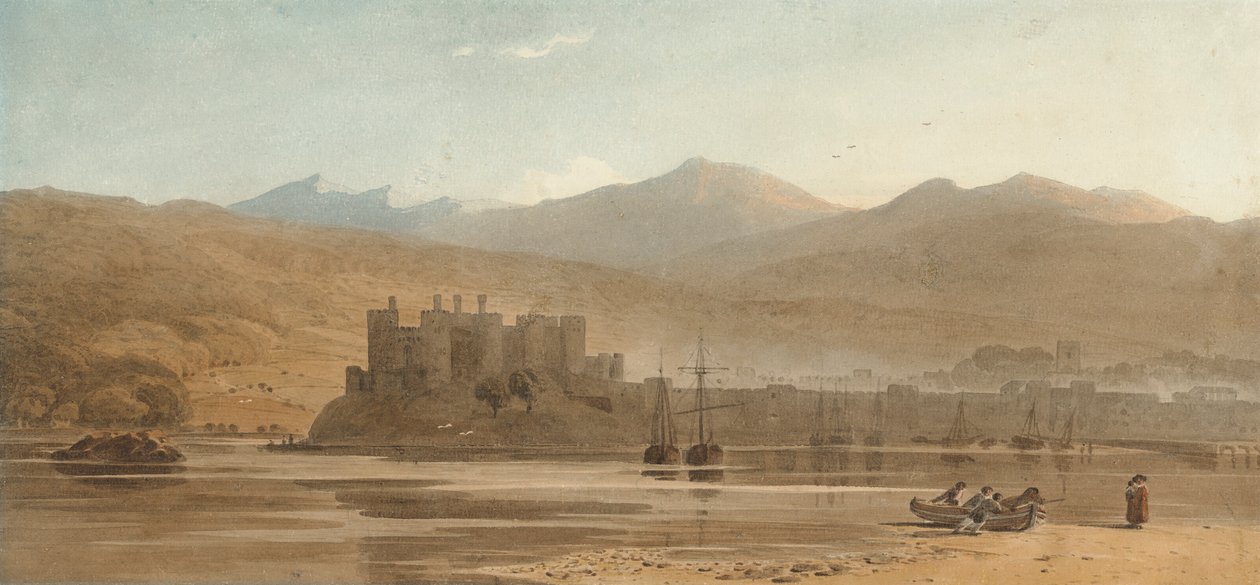 Vue du château de Conwy, Nord du Pays de Galles - John Varley
