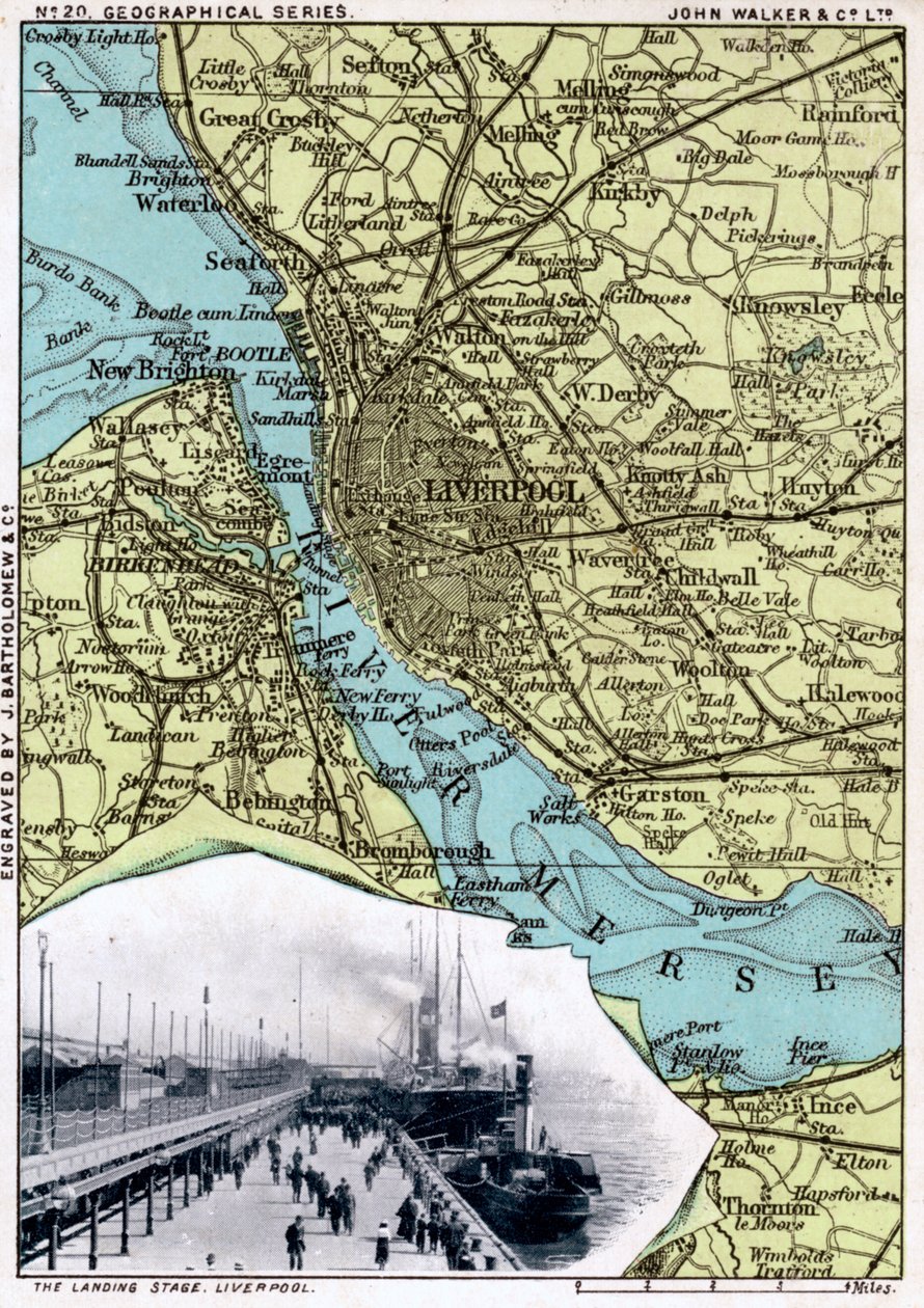 Carte de Liverpool, Merseyside, 1903 - John Walker