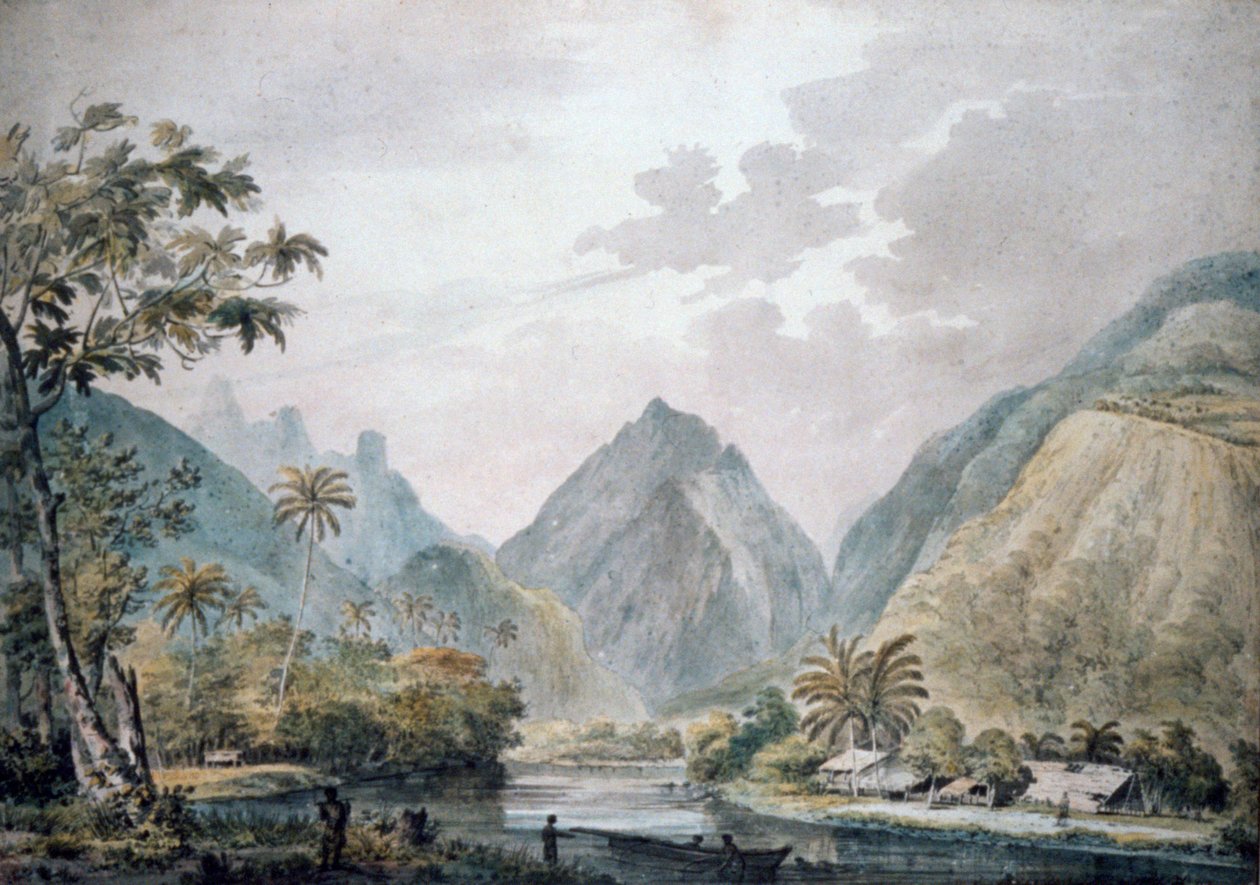 Vue de la vallée de Vaitepiha, Tahiti, 1777 - John Webber