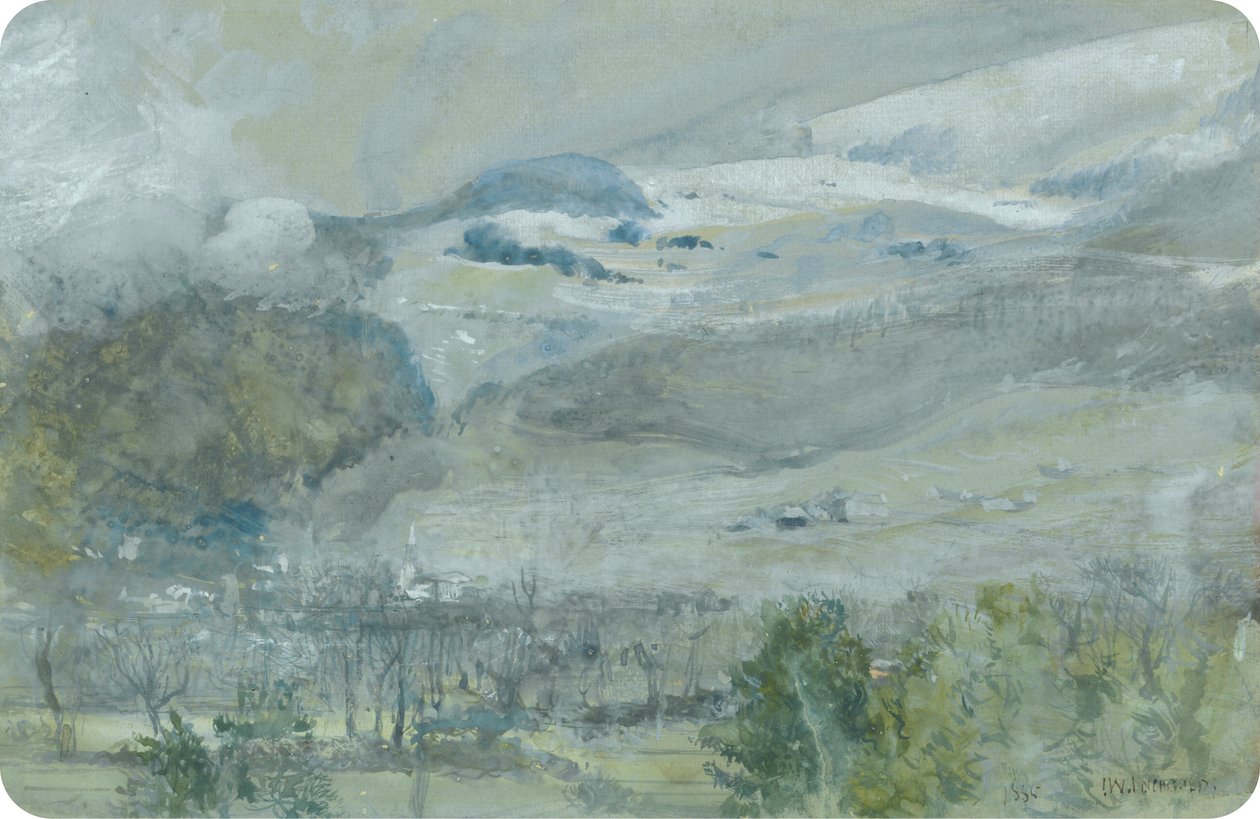 Paysage de vallée suisse - John William Inchbold