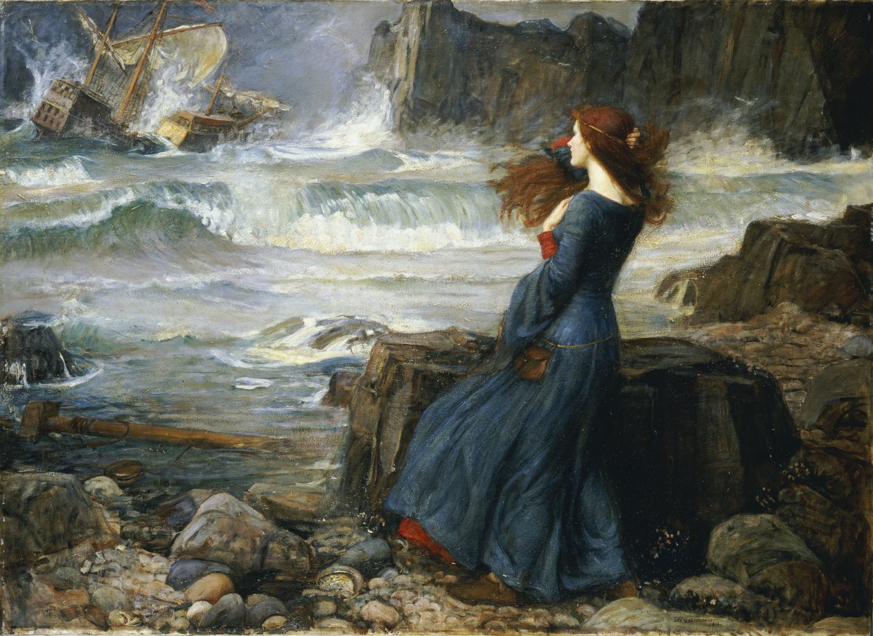 Miranda - La Tempête, 1916 - John William Waterhouse