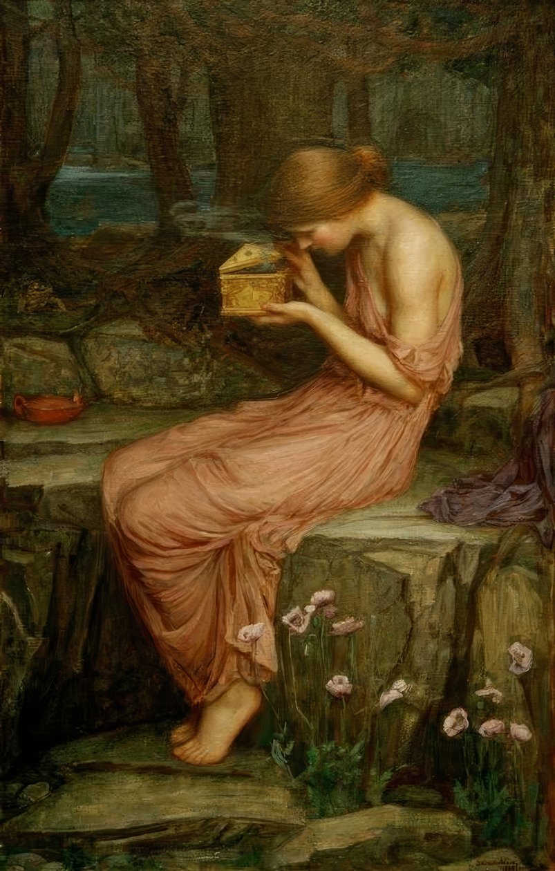 Psyché ouvrant la boîte dorée - John William Waterhouse