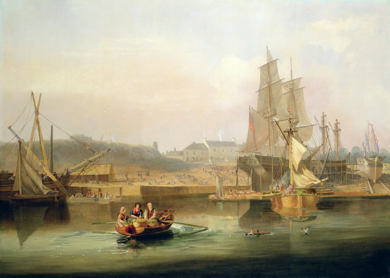 Le chantier naval à Hessle Cliff - John Wilson Carmichael