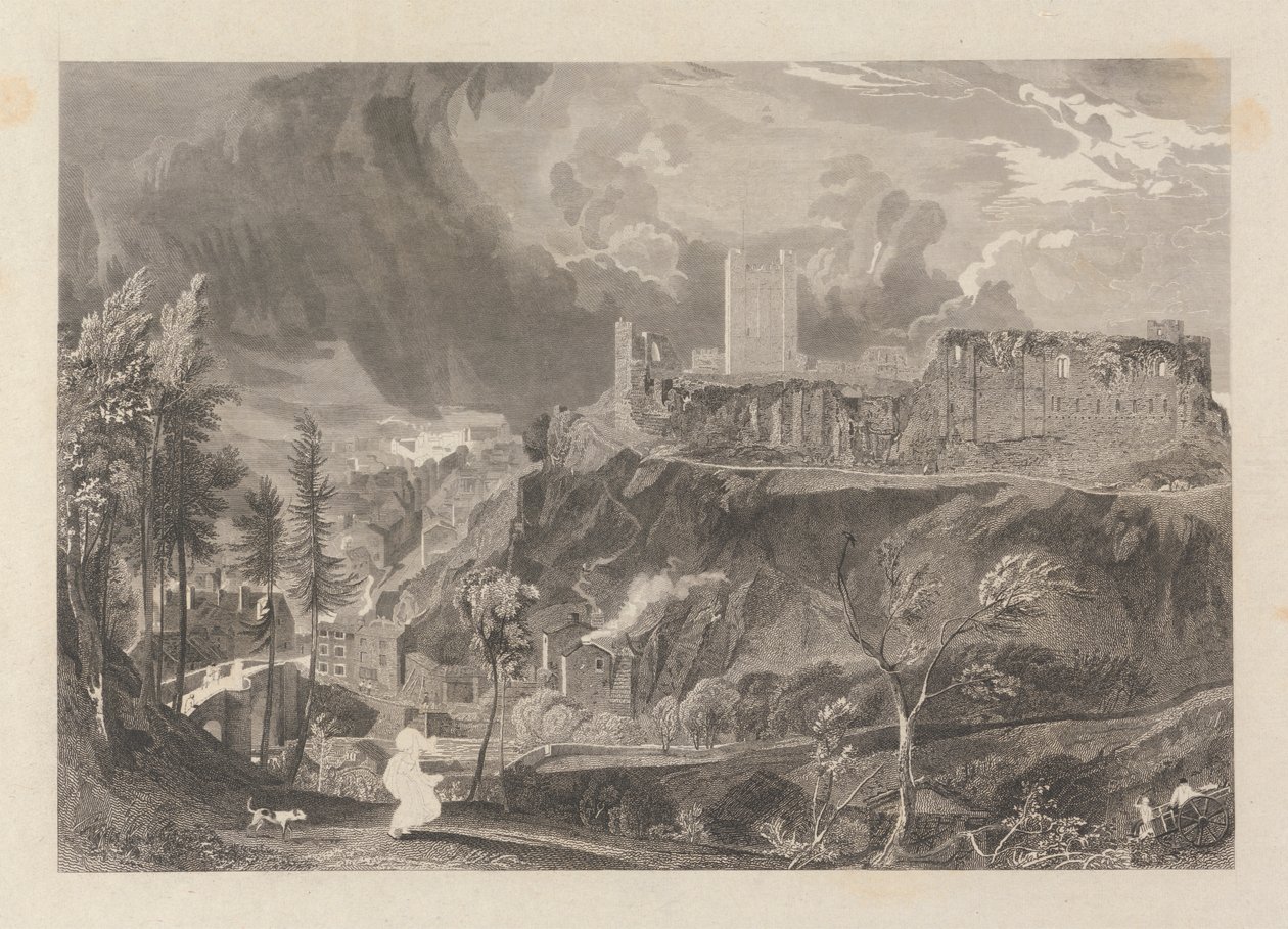 Château et ville de Richmond - John Wykeham Archer