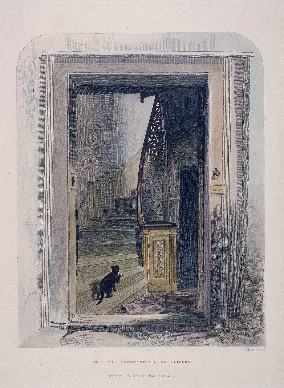 Maison de Southampton, Chancery Lane, Londres, 1851 - John Wykeham Archer