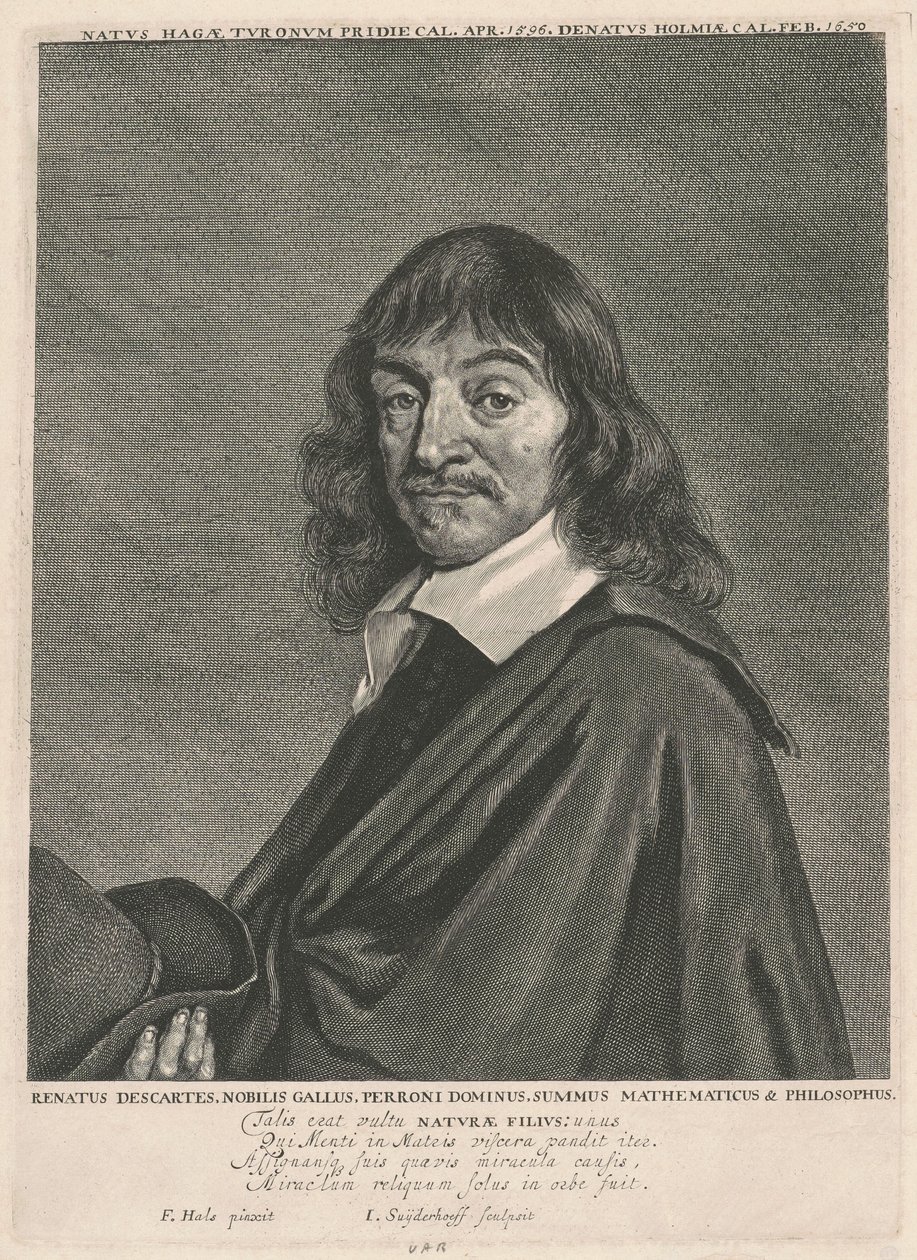 René Descartes - Jonas Suyderhoff, after Frans Hals