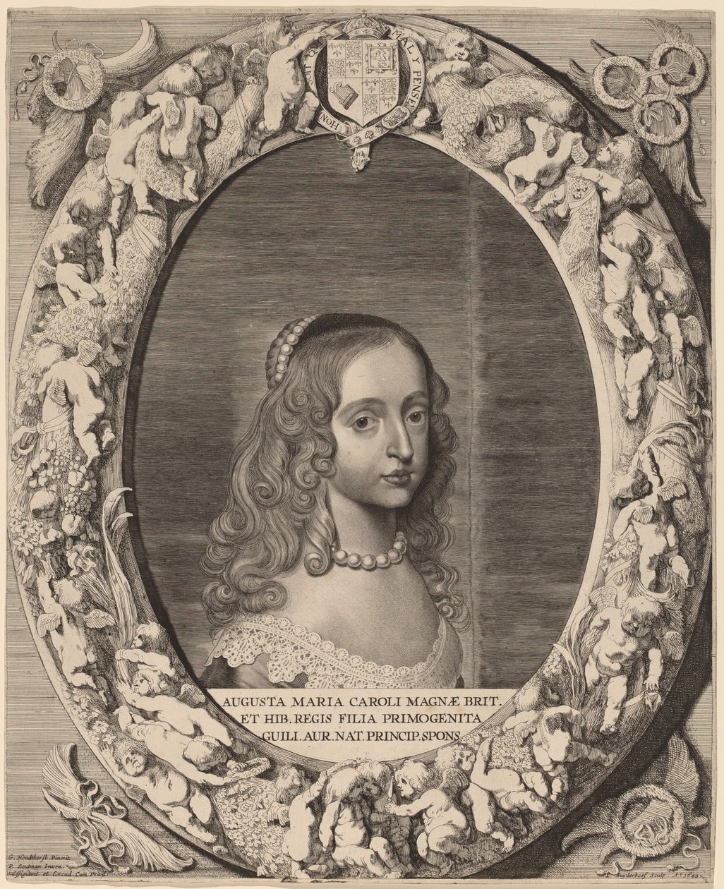 Marie I Stuart - Jonas Suyderhoff after Gerrit van Honthorst