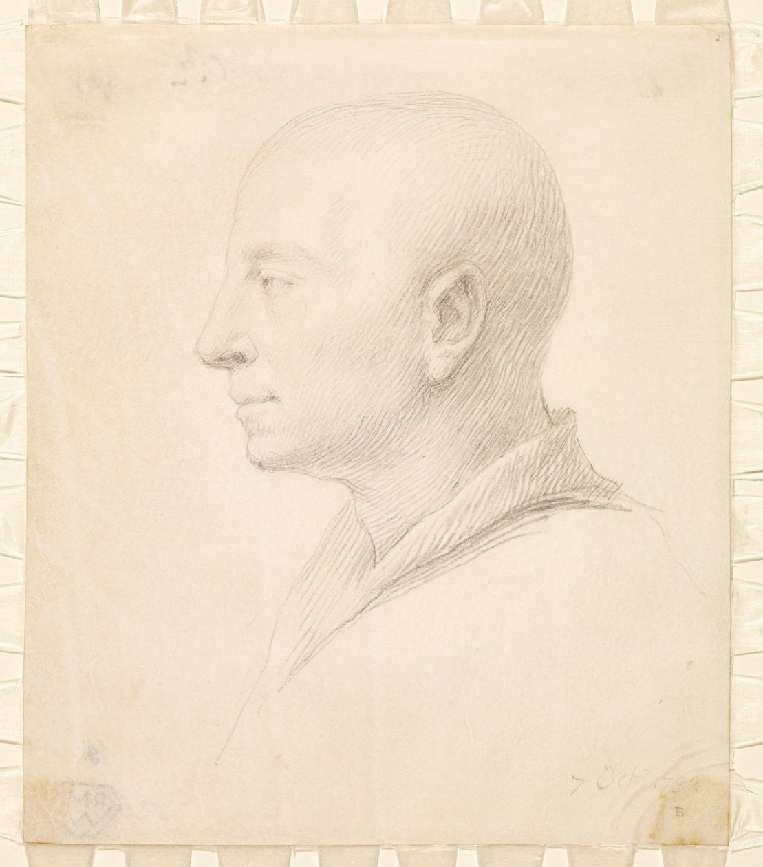 Autoportrait de profil, 7 octobre 1732 - Jonathan Richardson