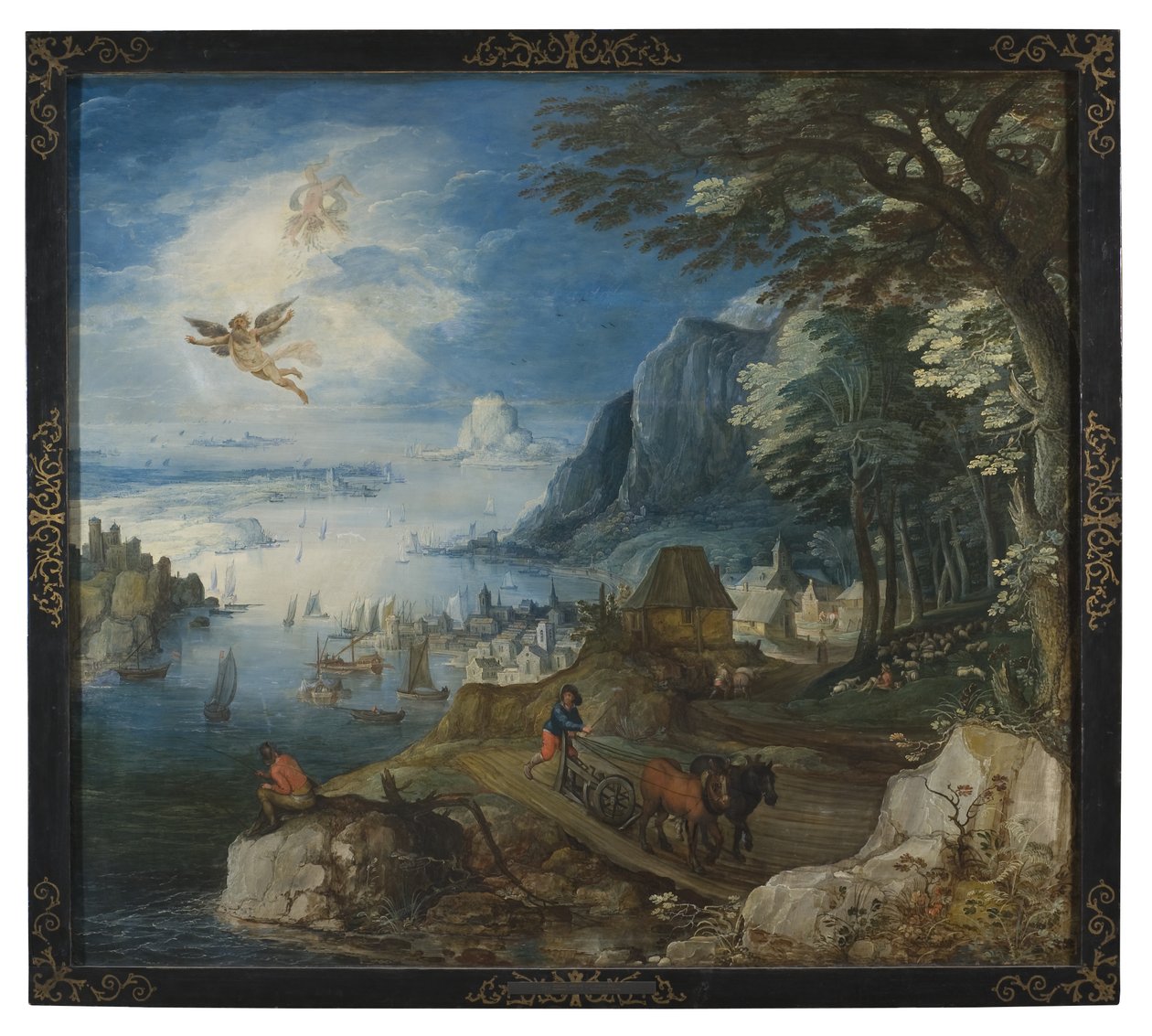 Paysage avec la chute d