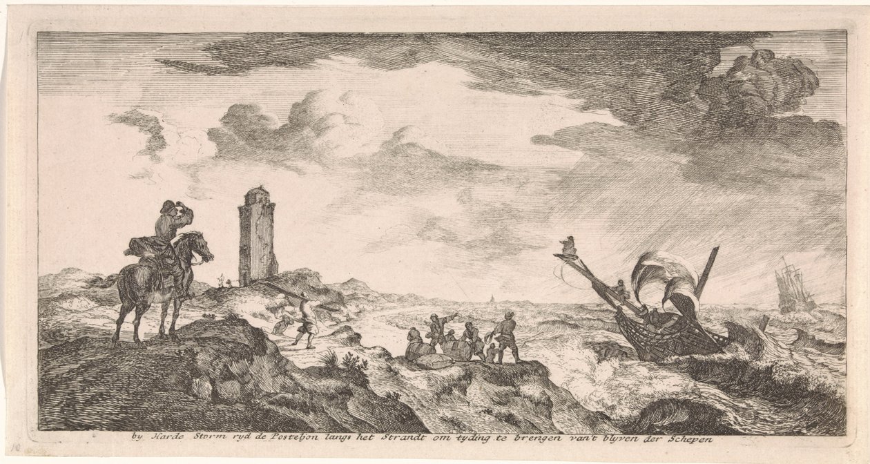 Tempête en mer - Joost van Geel