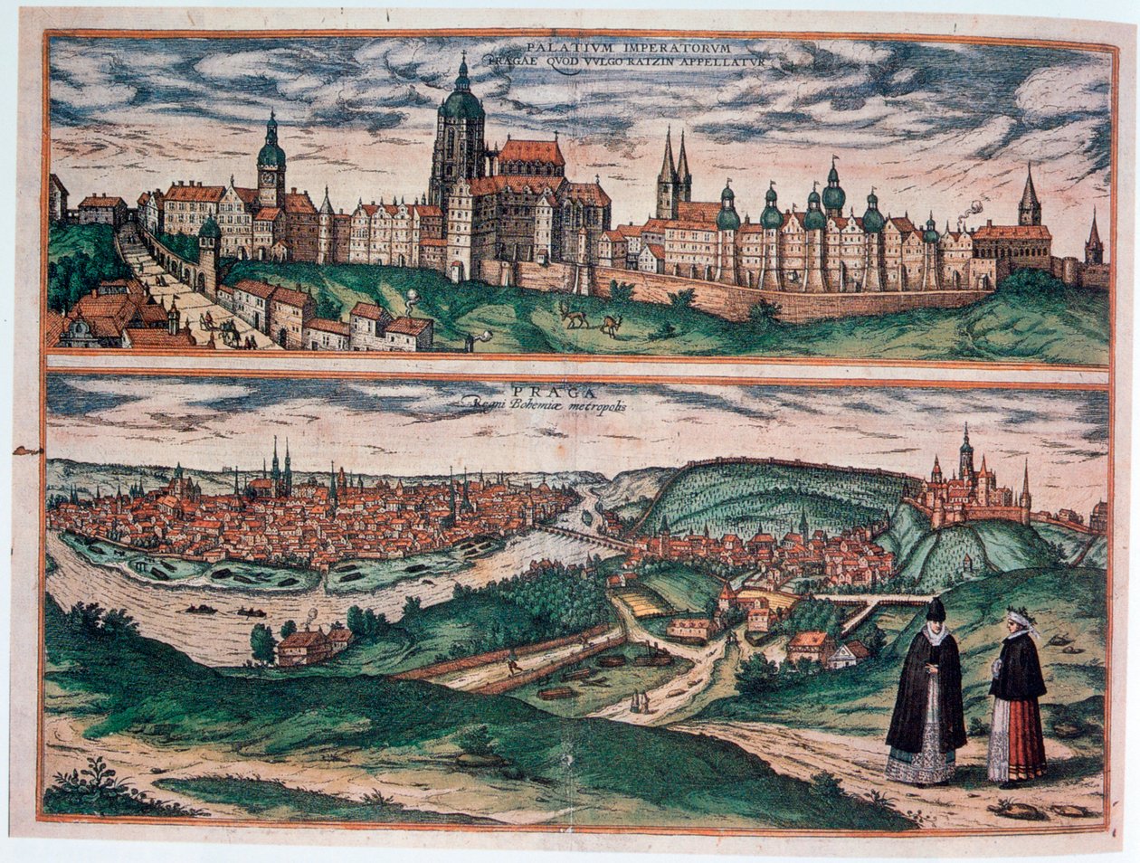 Vue de Prague, vers 1572 - Joris Hoefnagel