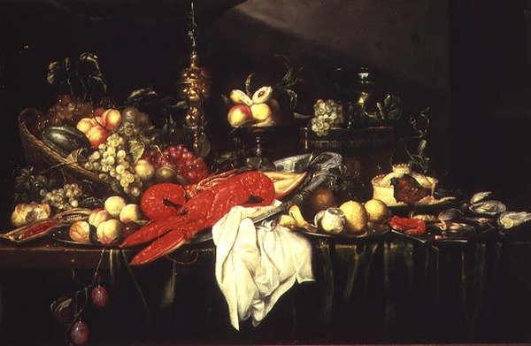 Nature morte au homard - Joris van (school of) Son