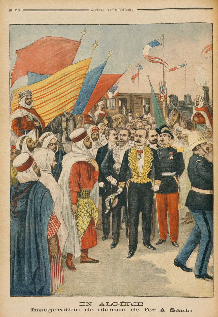 Ouverture du chemin de fer de Saïda en Algérie, illustration de 