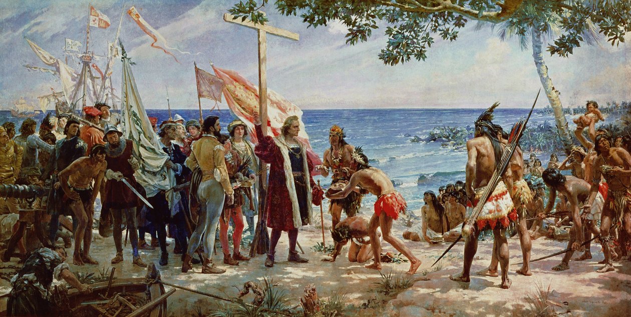 Le débarquement de Christophe Colomb sur l