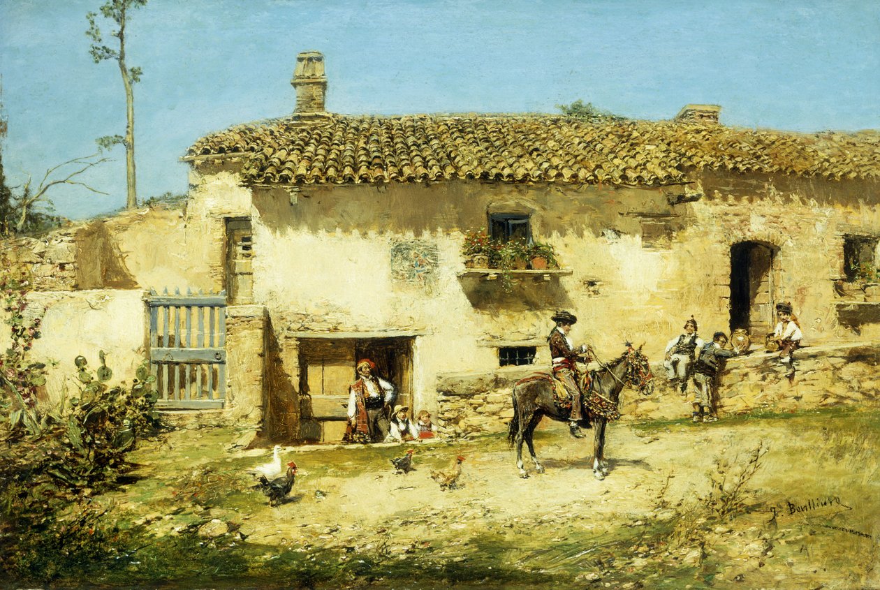 Une ferme espagnole - Jose Benlliure y Gil
