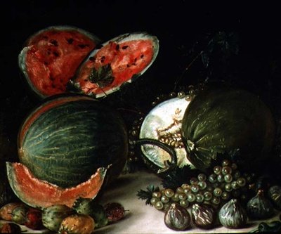 Nature morte avec pastèques - Jose Lopez Enguidanos