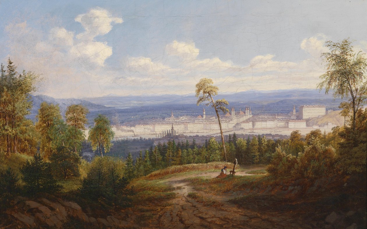 Vue de Linz depuis le Pöstlingberg - Josef Edelbacher