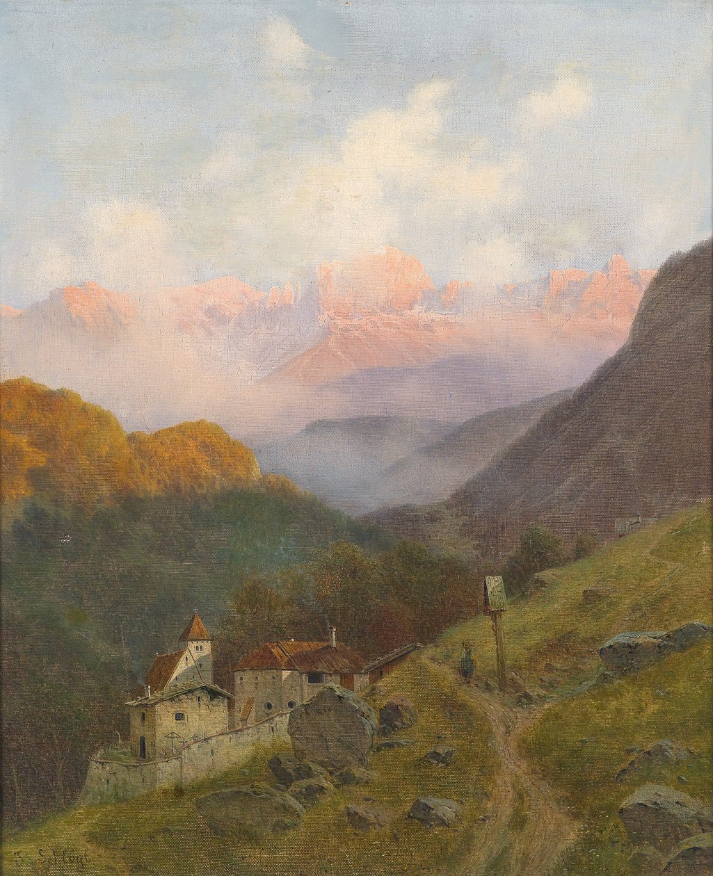 Vue sur le Rosengarten - Josef von Schlogl